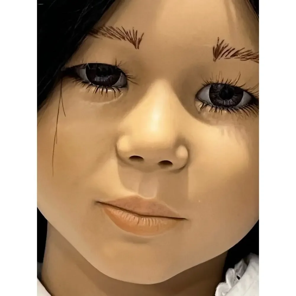 Vintage Annette Himstedt Signed German USA Vinyl Doll Lifelike Asian Michiko‎